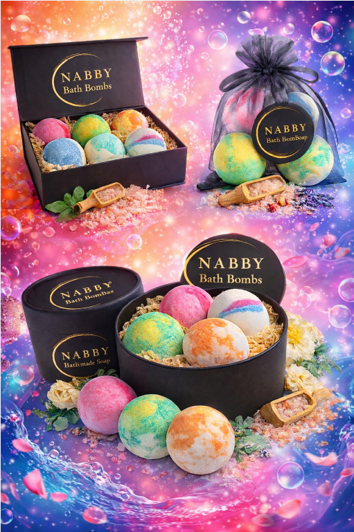 NABBY Bath Bombs – Luxury Handmade Bath Bomb Set