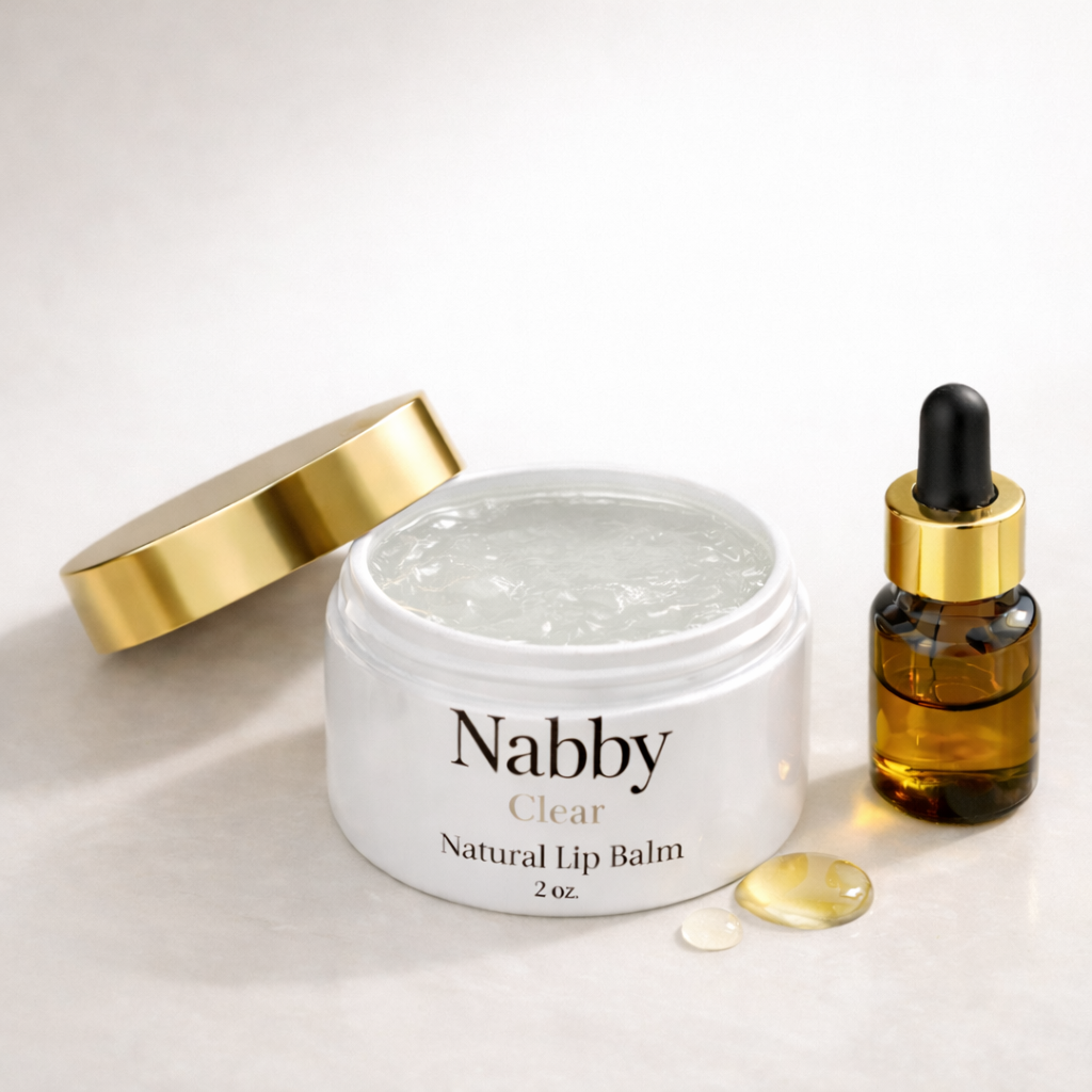 NABBY Clear Natural Lip Balm – High-Gloss Hydrating Treatment (2 oz.)